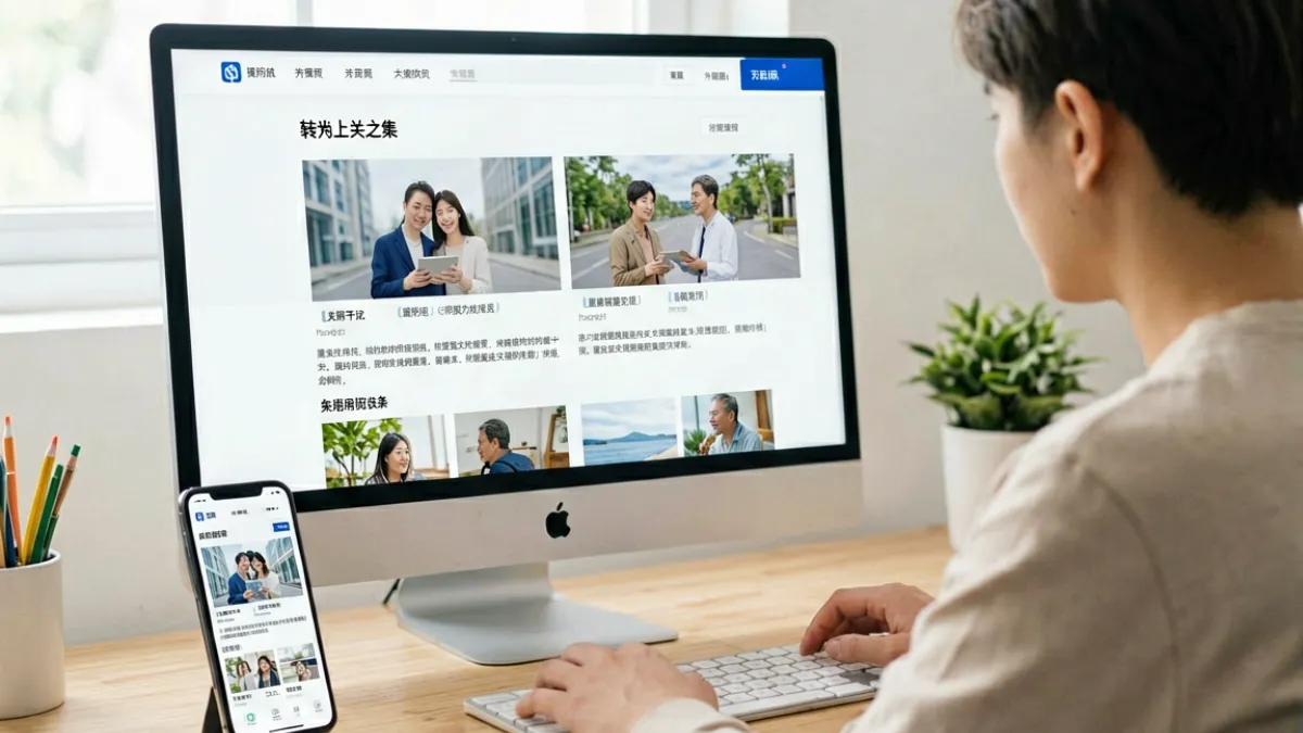 海角论坛平台介绍页面展示，用户在电脑和手机端浏览论坛内容的场景